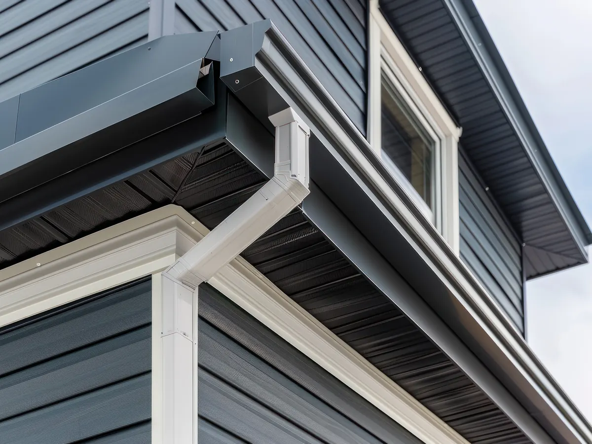 Close view of fascias & soffits work in progress